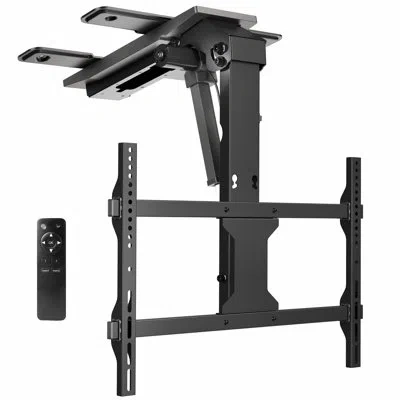 Vivo Black Electric Flip Down Ceiling Tv Mount For 37 To 70 Inch Screens