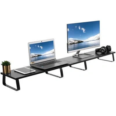 Vivo Black Multi Screen Floor Stand Mount Screens Holds Up To 44 Lbs