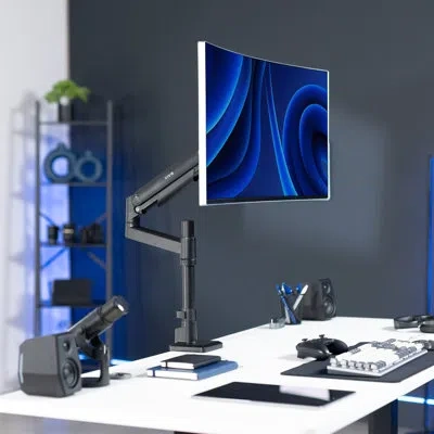 Vivo Black Pneumatic Computer Monitor Desk Mount, Fits Ultrawides Up To 49"