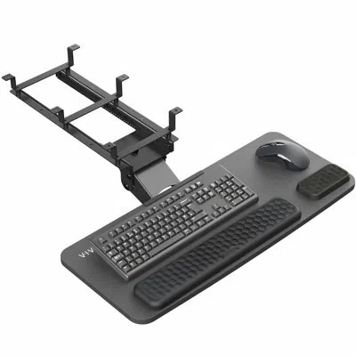 Vivo Black Premium Under Desk Computer Keyboard And Mouse Tray