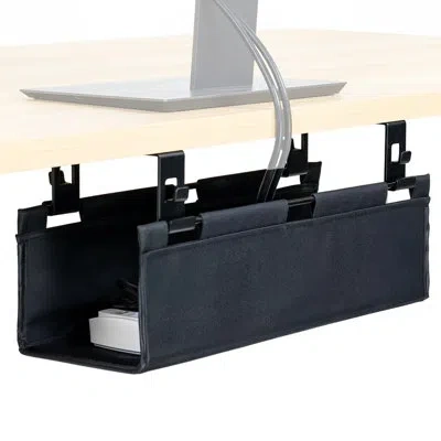 Vivo Black Screw-on Fabric Cable Power Strip Management Tray
