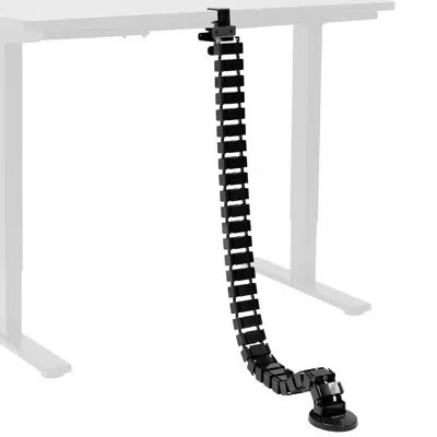 Vivo Clamp-on Vertebrae Cable Management Kit For Desk In White