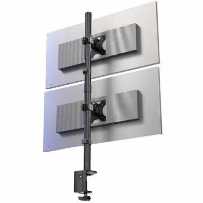 Vivo Dual Vertical Monitor Mount In White
