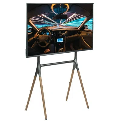 Vivo Easel Stand For 49” To 70” Tvs (tv70ab Series) In Dark Walnut