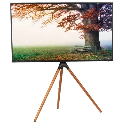 Vivo Easel Studio Tv Floor Stand For 45" - 65" Screens (tv65a Series) In Dark Walnut