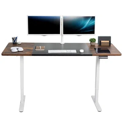 Vivo Electric Dual Motor 71" X 30" Height Adjustable Desk In White