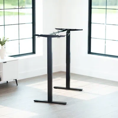 Vivo Electric Single Motor Desk Frame (top Not Included) In Black