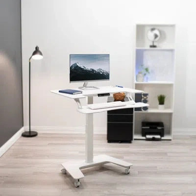 Vivo Height Adjustable Standing Desk In White