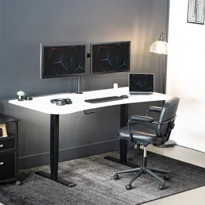 Vivo Height Adjustable Standing Desk In White,black
