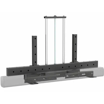 Vivo Height And Depth Adjustable Soundbar Bracket Mount For Wall Mounted Tv In Black