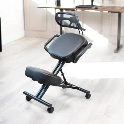 Vivo Kneeling Chair With Back Support In Black