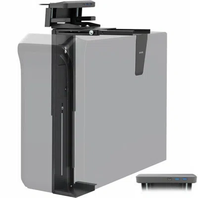 Vivo Large Clamp-on And Wall Pc Mount, Computer Case Holder With 135° Swivel In Black