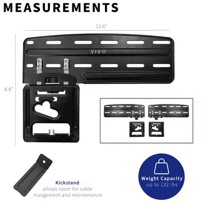 Vivo Micro Gap Tv Wall Mount Designed For 43" To 85” 2021-2023 Samsung Tvs, Mount-tvsg1 In Black