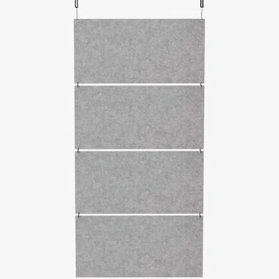Vivo Modular 45" X 95" Hanging Acoustic Panels (x4), Sound Absorber, Light Gray