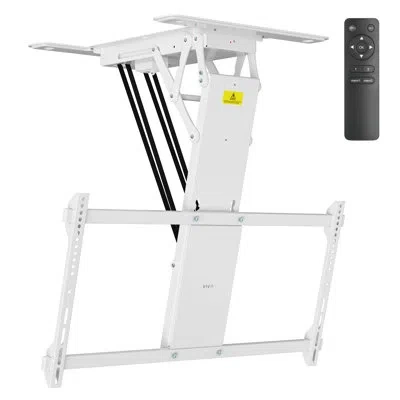 Vivo Motorized Flip Down Ceiling Tv Mount For 40" To 85" Screens In White