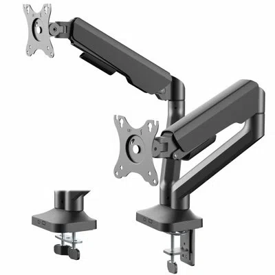Vivo Pneumatic Arm Dual Ultrawide Monitor Desk Mount, Fits Up To 35" Screens In Black