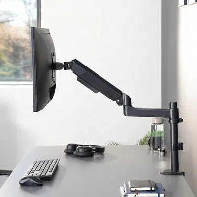 Vivo Pneumatic Arm Single Monitor Desk Mount In Black