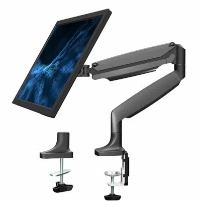 Vivo Pneumatic Arm Single Monitor Desk Mount In Black