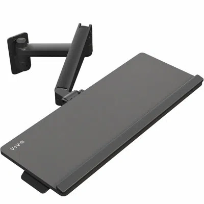 Vivo Pneumatic Heavy Duty Wall Mounted Keyboard Tray In Black