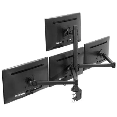 Vivo Quad Monitor Desk Mount In Black