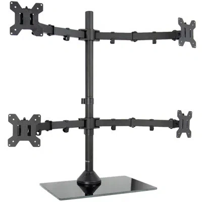 Vivo Quad Monitor Desk Stand In Black