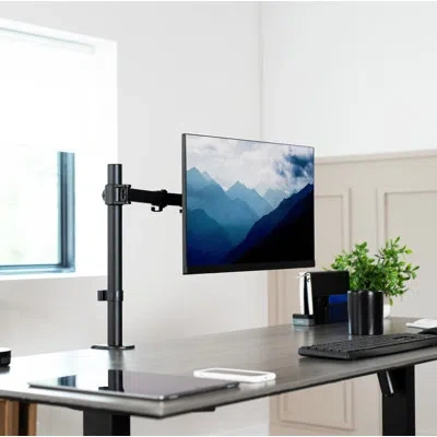 Vivo Single Monitor Desk Mount In Black