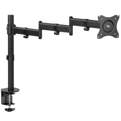 Vivo Single Monitor Desk Mount With Extra Long Arm In Black