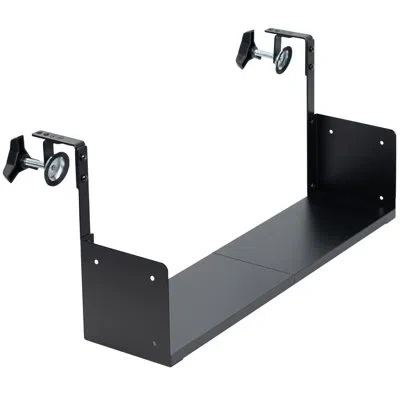 Vivo Single Or Dual-tier Hanging Shelf System, 12 Or 24 Inch Shelves In Black