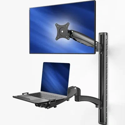 Vivo Single Sit-stand And Workstation Laptop Tray Height Adjustable Monitor Mount