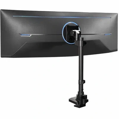 Vivo Single Ultrawide Monitor Desk Mount, Adjustable Stand For Screens Up To 57" In Black