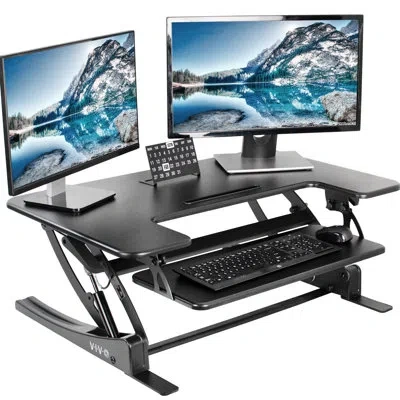 Vivo Standing Desk Converter Desk-v000v Series In Black,black
