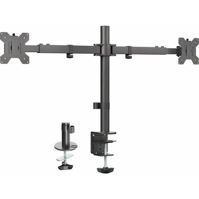 Vivo Telescoping Dual Monitor Desk Mount In Black