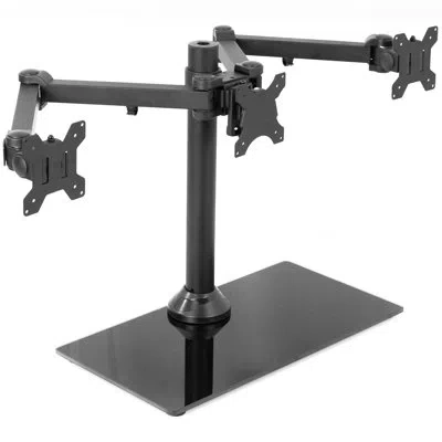 Vivo Triple Monitor Desk Stand In Black
