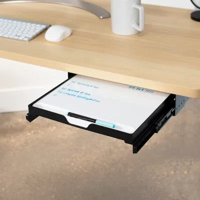 Vivo Under Desk Whiteboard Slider Tray, 16" X 15"