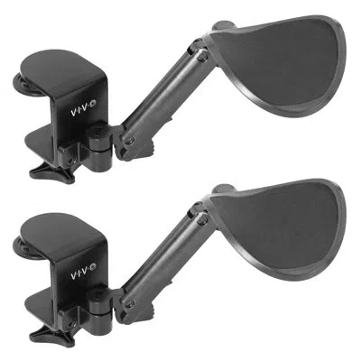 Vivo Universal Clamp-on Adjustable Ergonomic Arm & Wrist Rest Pad In Black