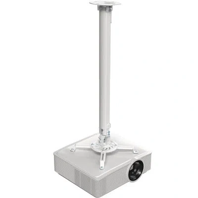 Vivo Universal White Tall Extending Projector Ceiling Mount, Height Adjustable