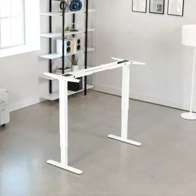 Vivo White Electric Dual Motor Desk Frame, Desk-v103ew In Black
