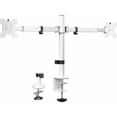 Vivo White Multi Screen Desktop Mount For 27" - 38" Screens Holds Up To 22 Lbs
