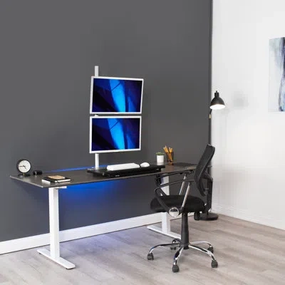 Vivo White Multi Screen Desktop Mount Holds Up To 22 Lbs