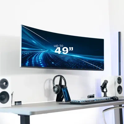 Vivo White Single Monitor Wall Mount