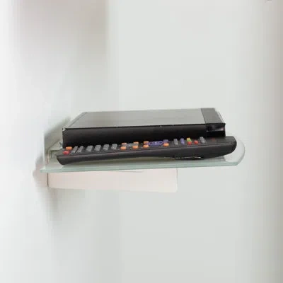 Vivo White Tempered Glass Floating Wall Shelf