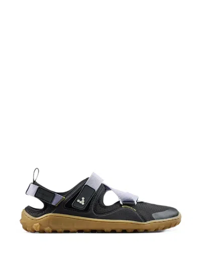 Vivobarefoot Mesh-panelled Touch-strap Slip On In Black