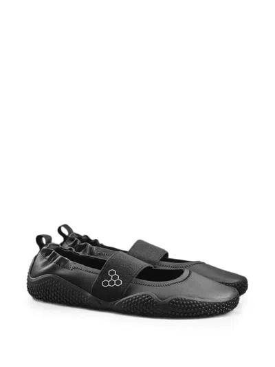 Vivobarefoot Motus Studio Elasticated-strap Ballet Flats In Black
