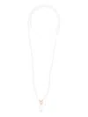 Vivyinrosa Zendaya Crossbody Little Pearl Necklace In White