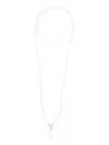 Vivyinrosa Zendaya Crossbody Little Pearl Necklace In White