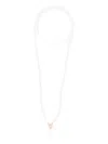 Vivyinrosa Zendaya Crossbody Little Pearl Necklace In White