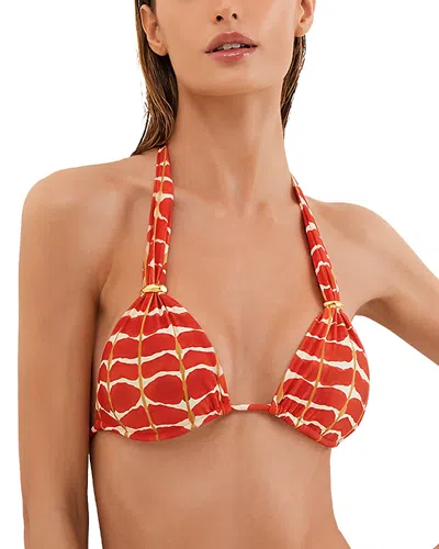 Vix Agni Bia Triangle Bikini Top In Red