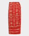 Vix Agni Flora Tie Side Cover-up Skirt In Red