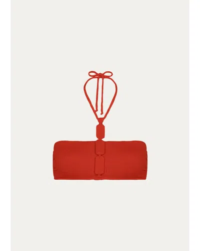 Vix Alix Bandeau Bikini Top In Red