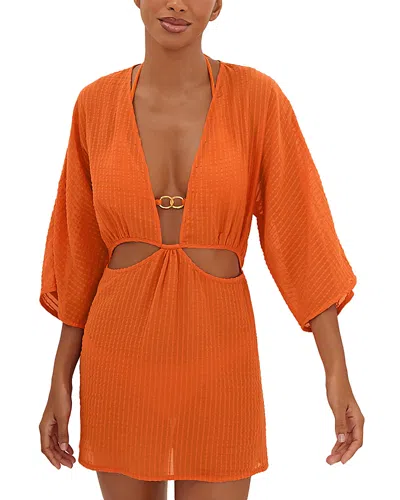 Vix Allie Short Swim Cover-up In Orange